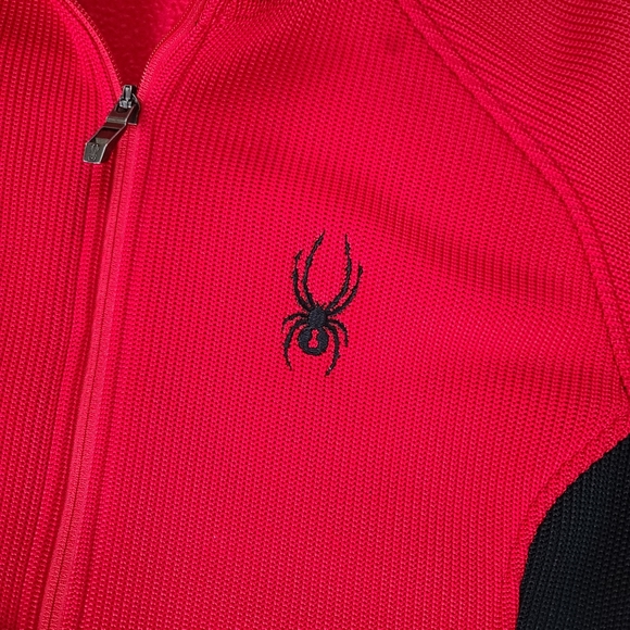 Spyder Men's Steller Full Zip Jacket Sweater, Racing Red Medium - Picture 4 of 7